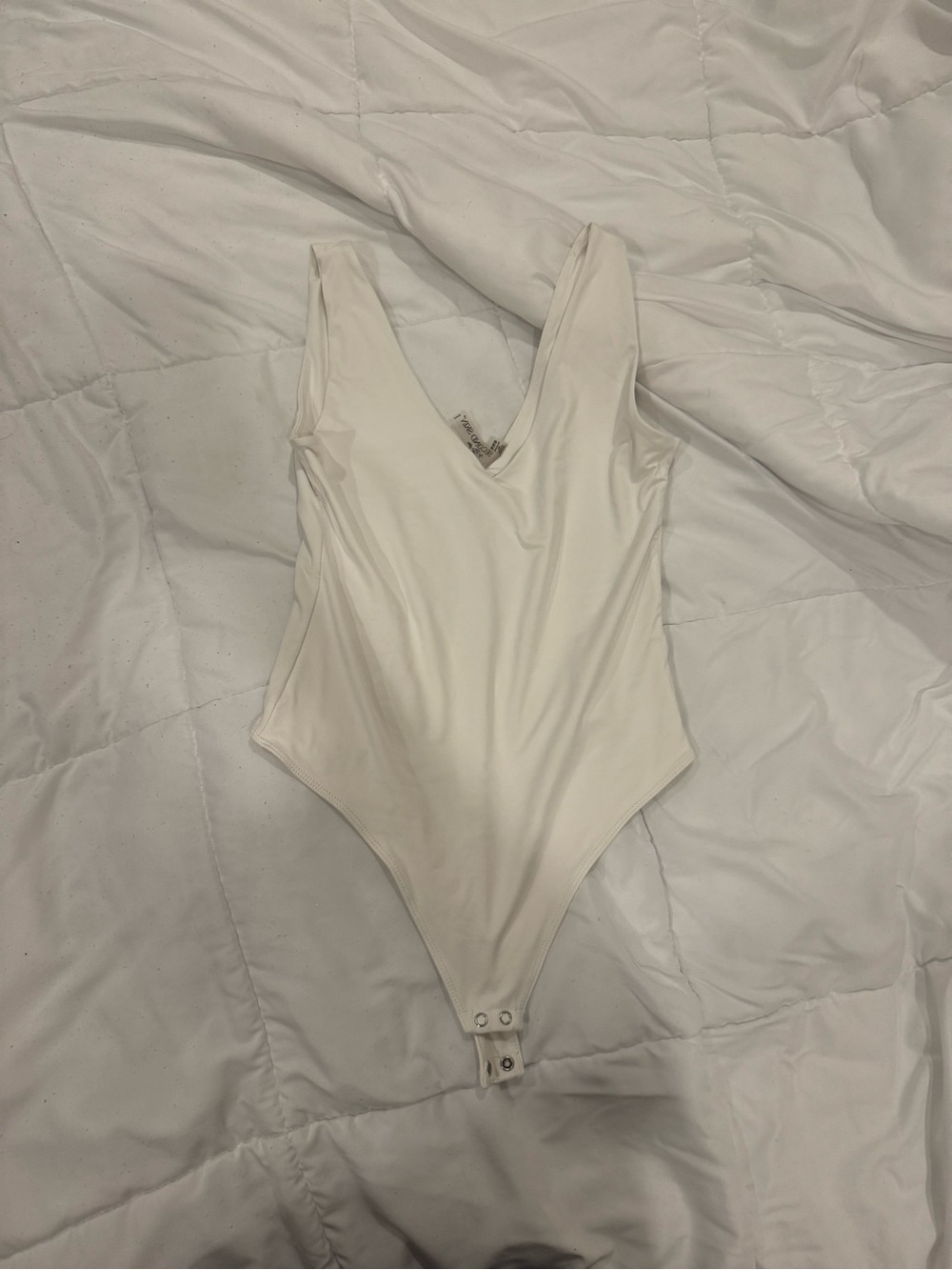Kids Cream One-Piece Bodysuit with Snap Closure